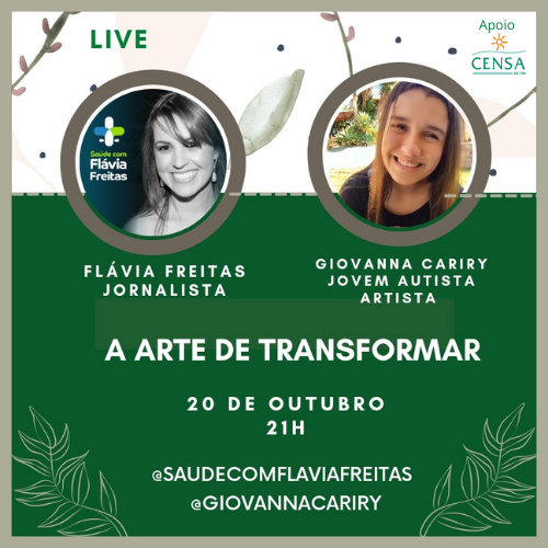 Sucesso nas redes: artista autista Giovanna Cariry participa de live com a jornalista Flávia Freitas